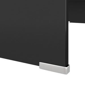 Βάση Τηλεόρασης/Οθόνης Μαύρη 70 x 30 x 13 εκ. Γυάλινη - PAKOBAZAAR