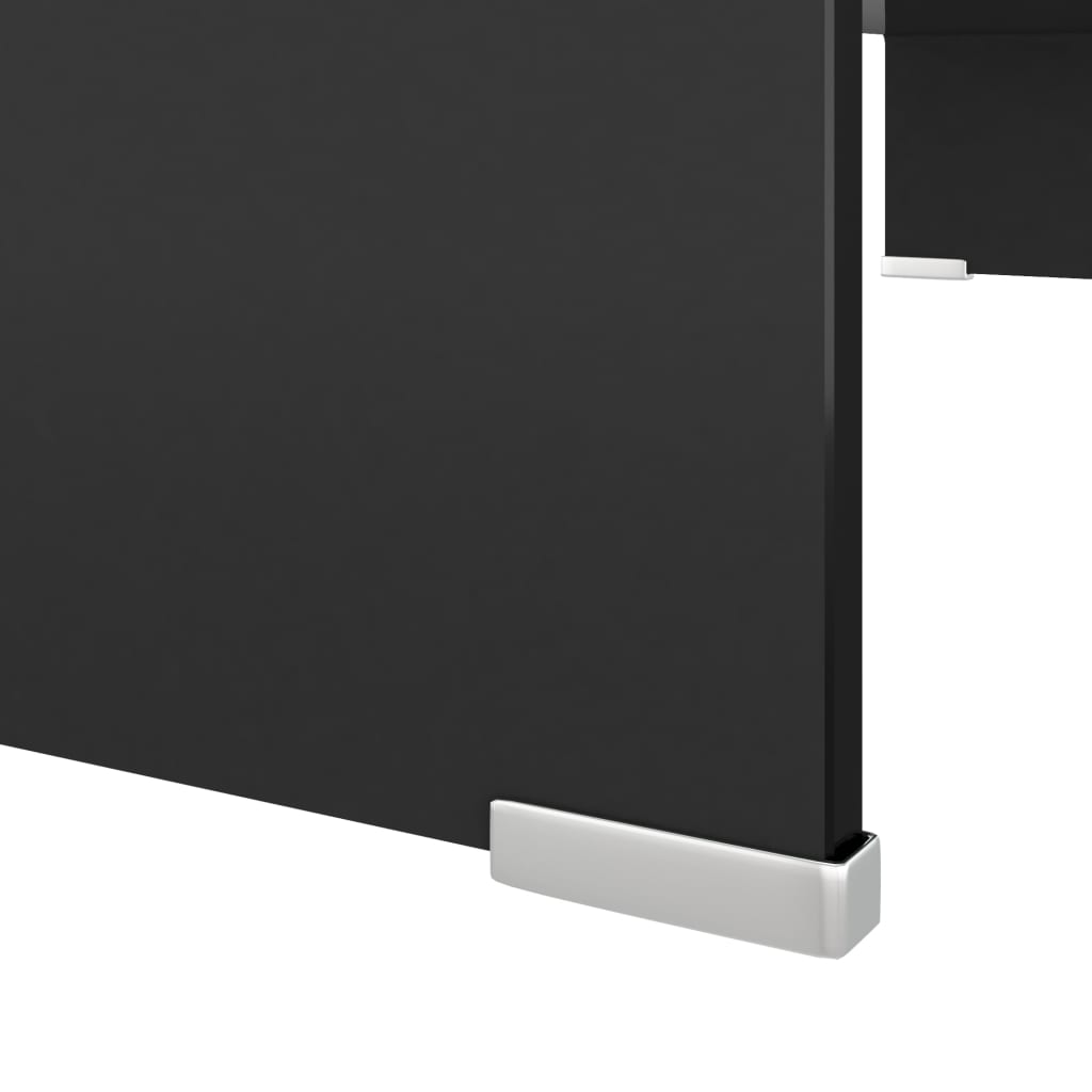 Βάση Τηλεόρασης/Οθόνης Μαύρη 80 x 30 x 13 εκ. Γυάλινη - PAKOBAZAAR