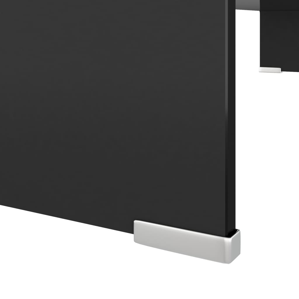 Βάση Τηλεόρασης/Οθόνης Μαύρη 90 x 30 x 13 εκ. Γυάλινη - PAKOBAZAAR