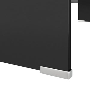 Βάση Τηλεόρασης/Οθόνης Μαύρη 90 x 30 x 13 εκ. Γυάλινη - PAKOBAZAAR