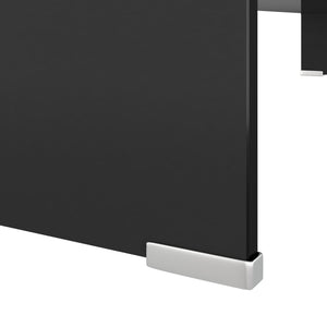 Βάση Τηλεόρασης/Οθόνης Μαύρη 100 x 30 x 13 εκ. Γυάλινη - PAKOBAZAAR
