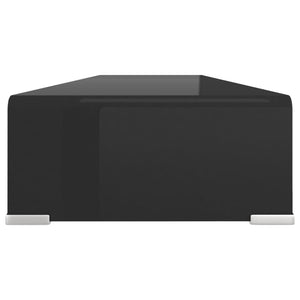 Βάση Τηλεόρασης/Οθόνης Μαύρη 110 x 30 x 13 εκ. Γυάλινη - PAKOBAZAAR