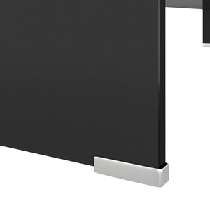 Βάση Τηλεόρασης/Οθόνης Μαύρη 110 x 30 x 13 εκ. Γυάλινη - PAKOBAZAAR