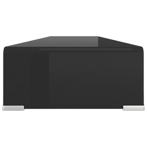 Βάση Τηλεόρασης/Οθόνης Μαύρη 120 x 30 x 13 εκ. Γυάλινη - PAKOBAZAAR