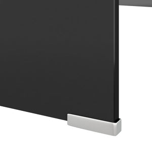 Βάση Τηλεόρασης/Οθόνης Μαύρη 120 x 30 x 13 εκ. Γυάλινη - PAKOBAZAAR