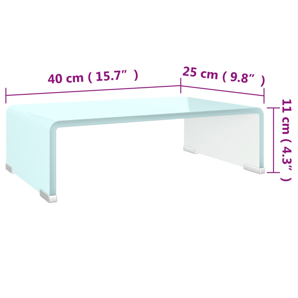 Βάση Τηλεόρασης/Οθόνης Πράσινη 40 x 25 x 11 εκ. Γυάλινη - PAKOBAZAAR