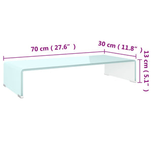Βάση Τηλεόρασης/Οθόνης Πράσινη 70 x 30 x 13 εκ. Γυάλινη - PAKOBAZAAR