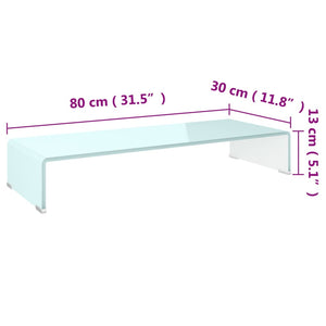 Βάση Τηλεόρασης/Οθόνης Πράσινη 80 x 30 x 13 εκ. Γυάλινη - PAKOBAZAAR
