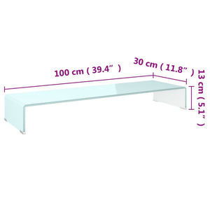 Βάση Τηλεόρασης/Οθόνης Πράσινη 100 x 30 x 13 εκ. Γυάλινη - PAKOBAZAAR