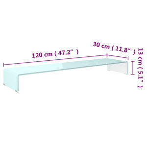 Βάση Τηλεόρασης/Οθόνης Πράσινη 120 x 30 x 13 εκ. Γυάλινη - PAKOBAZAAR