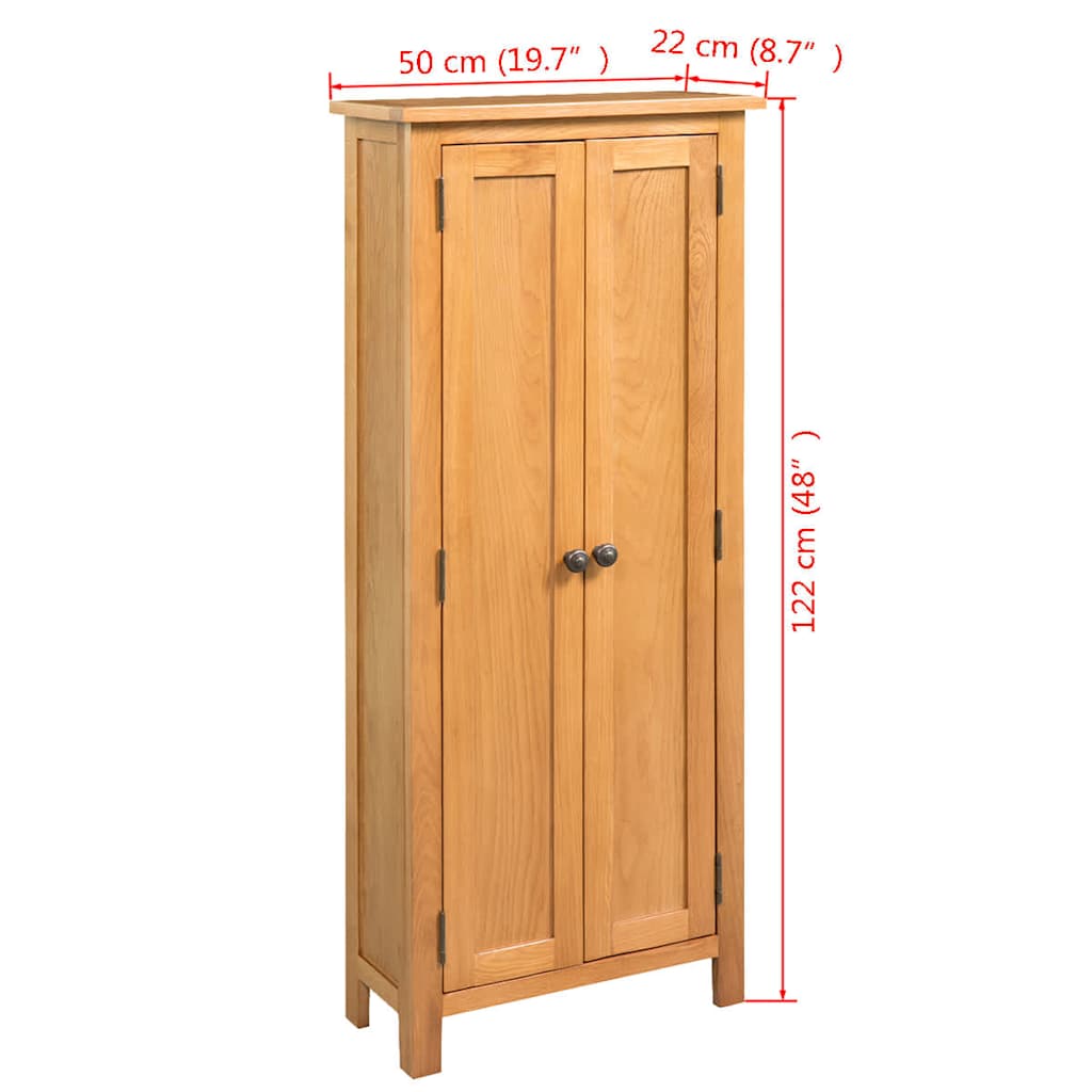 Ντουλάπα Αποθήκευσης 50 x 22 x 122 εκ. από Μασίφ Ξύλο Δρυός