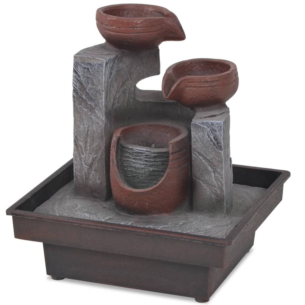 Σιντριβάνι Εσωτερικού Χώρου με Φωτισμό LED από Συνθετική Ρητίνη - Pakobazaar