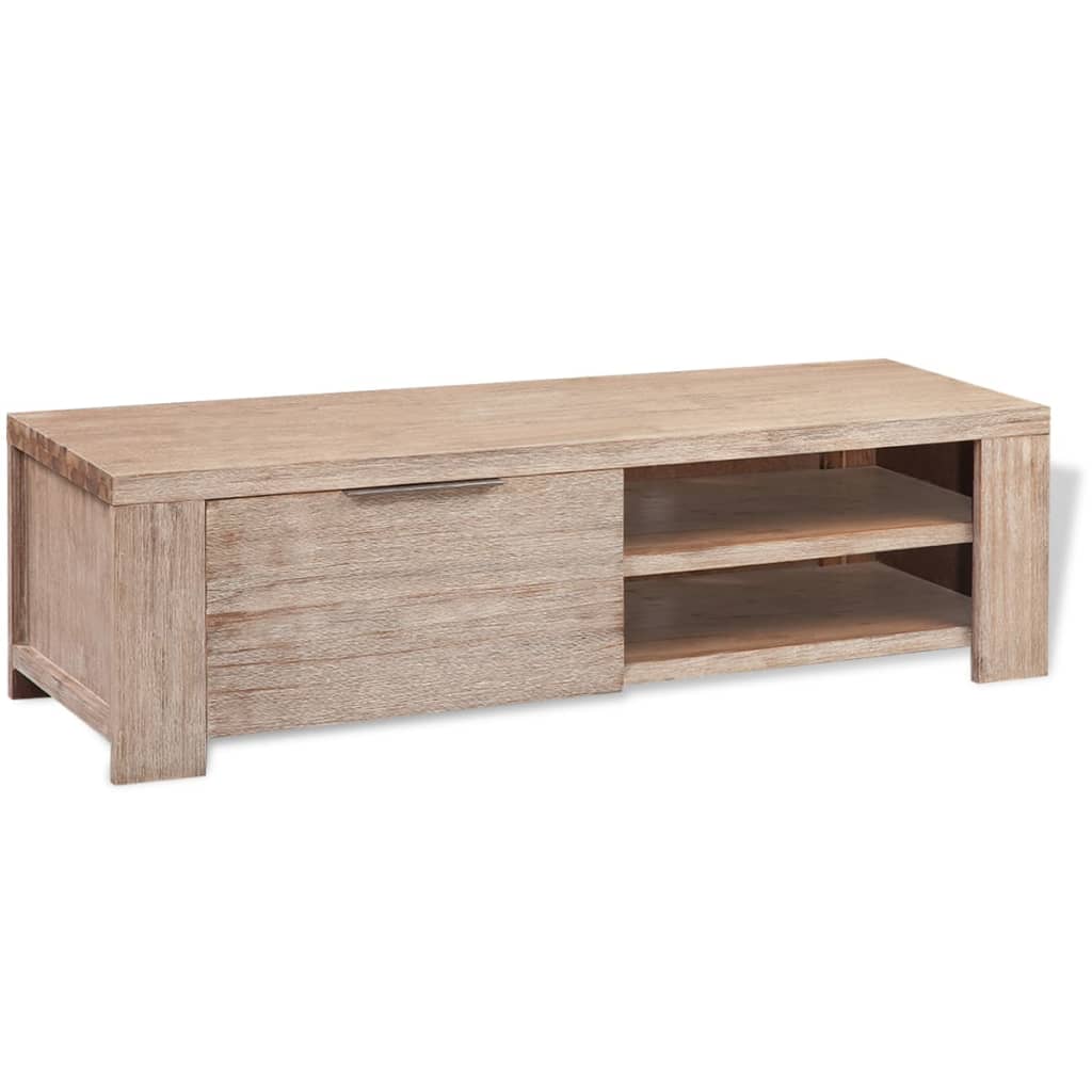 Έπιπλο Τηλεόρασης 140x38x40 εκ. Μασίφ Βουρτσισμένο Ξύλο Ακακίας - PAKOBAZAAR
