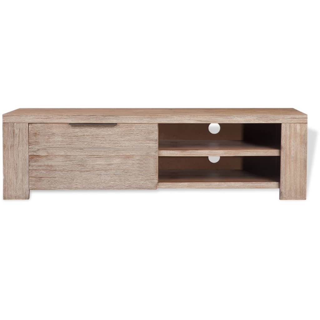 Έπιπλο Τηλεόρασης 140x38x40 εκ. Μασίφ Βουρτσισμένο Ξύλο Ακακίας - PAKOBAZAAR
