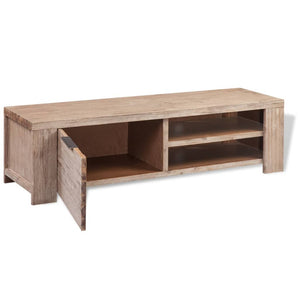 Έπιπλο Τηλεόρασης 140x38x40 εκ. Μασίφ Βουρτσισμένο Ξύλο Ακακίας - PAKOBAZAAR