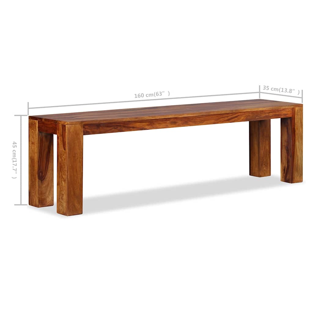 Πάγκος 160 x 35 x 45 εκ. από Μασίφ Ξύλο Ακακίας
