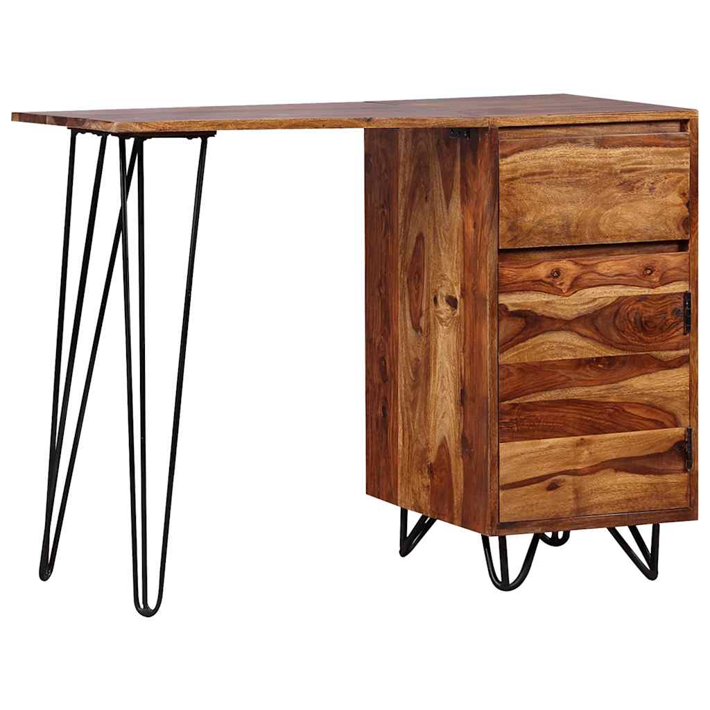 Γραφείο με 1 Συρτάρι και 1 Ντουλάπι από Μασίφ Ξύλο Ακακίας - PAKOBAZAAR