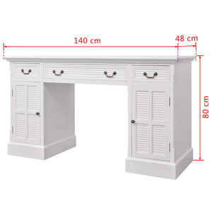 Γραφείο Δύο Όψεων Λευκό 140 x 48 x 80 εκ. - Pakobazaar