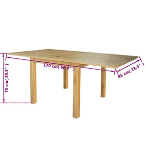 Τραπέζι Επεκτεινόμενο 170 x 85 x 75 εκ. Δρύινο - PAKOBAZAAR