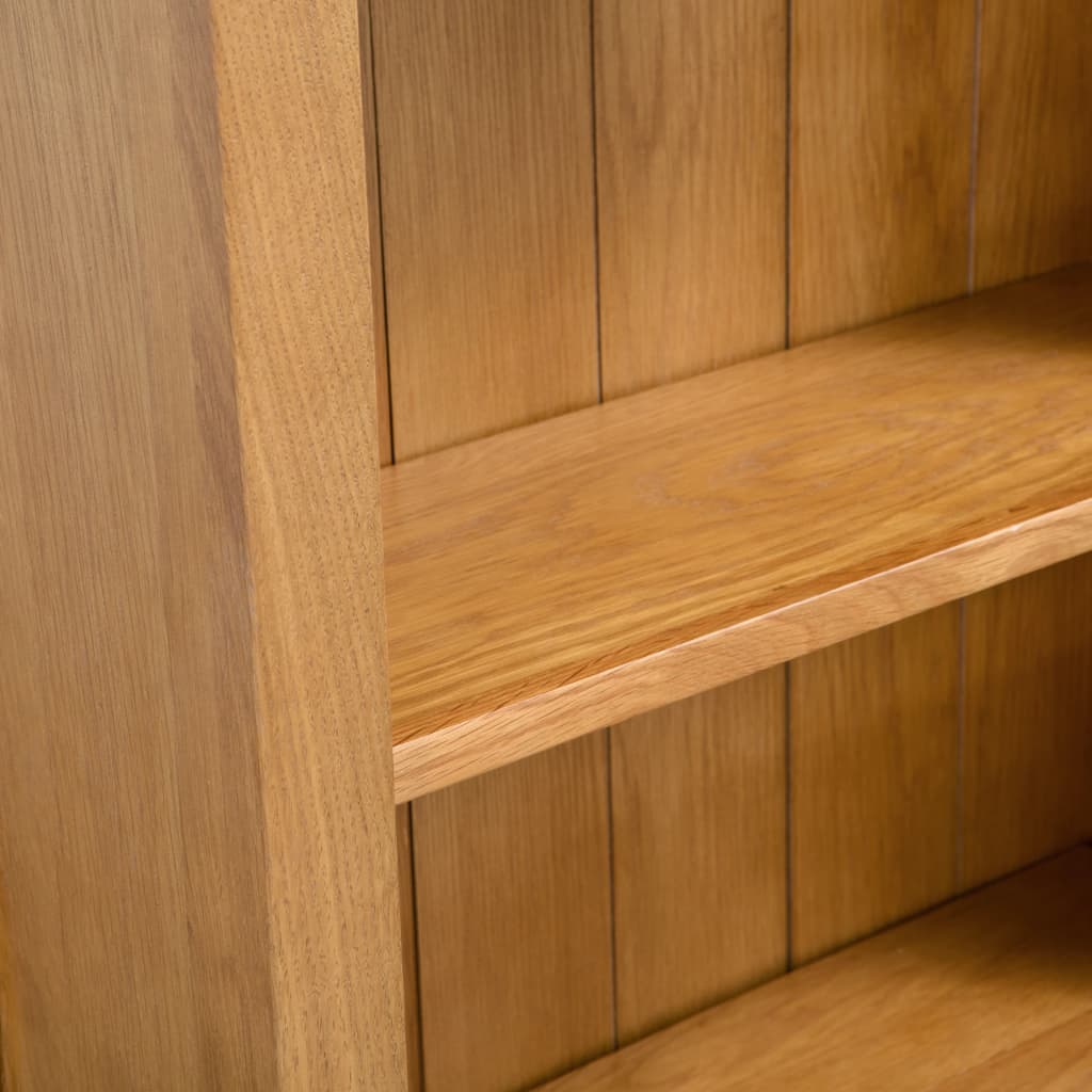 Βιβλιοθήκη με 5 Επίπεδα 60 x 22,5 x 140 εκ. Μασίφ Ξύλο Δρυός - Pakobazaar