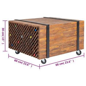 Τραπεζάκι Βοηθητικό 60 x 60 x 38 εκ. από Ξύλο Teak - PAKOBAZAAR
