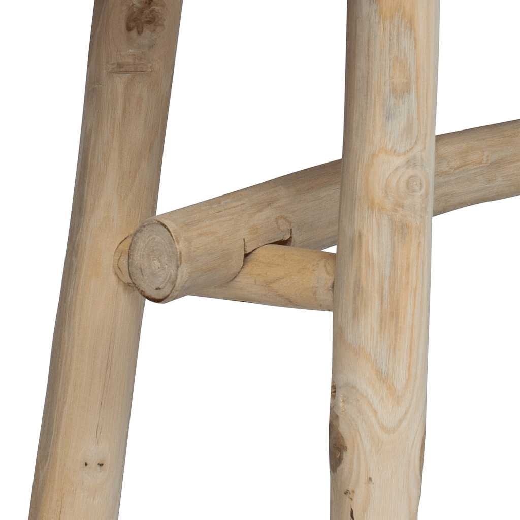 Παγκάκι από Δέρμα Κατσίκας / Ξύλο Teak - PAKOBAZAAR