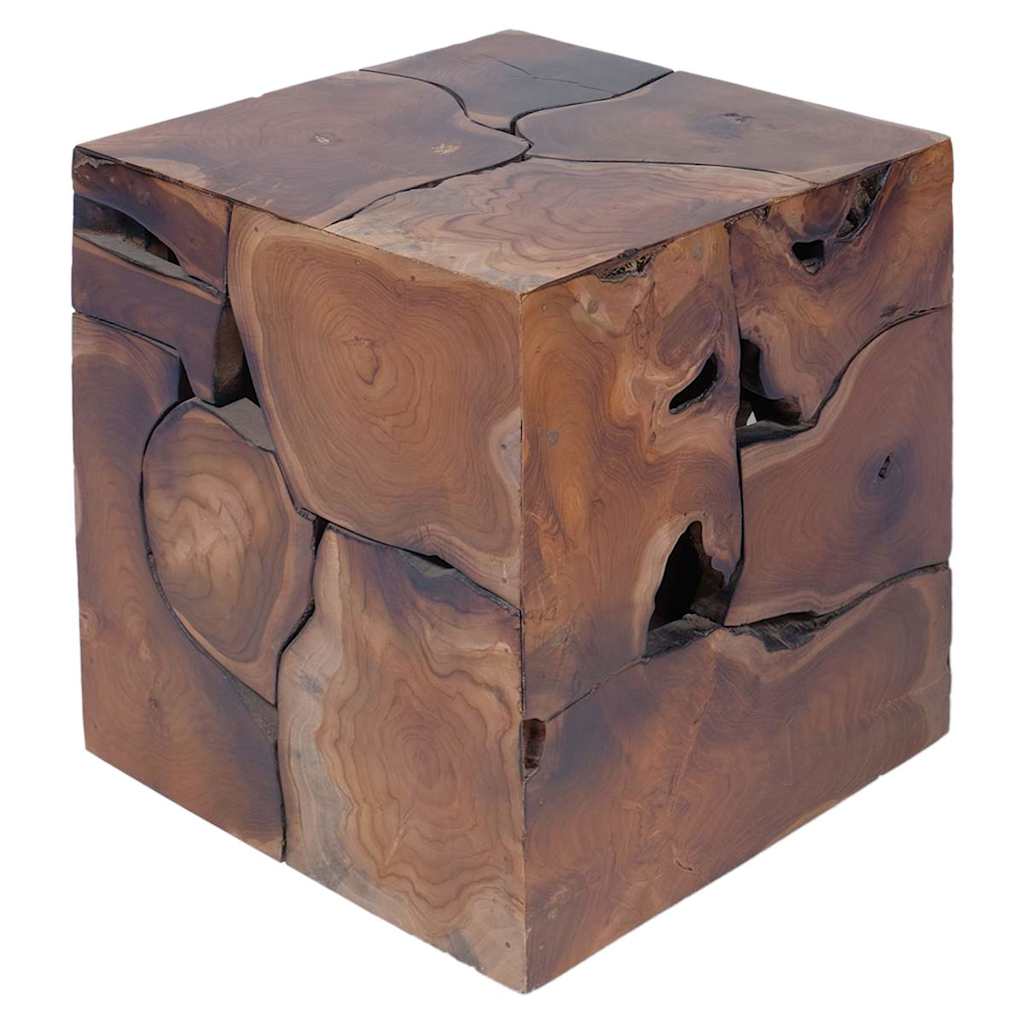 Σκαμπό 2 τεμ. Καφέ 40x40x45 εκ. από Μασίφ Ξύλο Teak - PAKOBAZAAR
