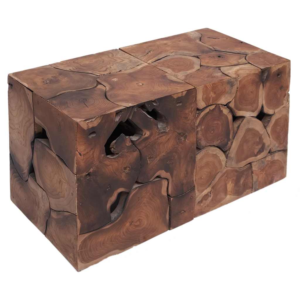 Σκαμπό 2 τεμ. Καφέ 40x40x45 εκ. από Μασίφ Ξύλο Teak - PAKOBAZAAR