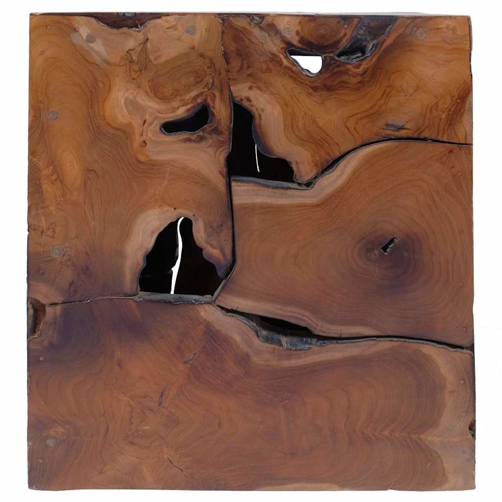 Σκαμπό 2 τεμ. Καφέ 40x40x45 εκ. από Μασίφ Ξύλο Teak - PAKOBAZAAR