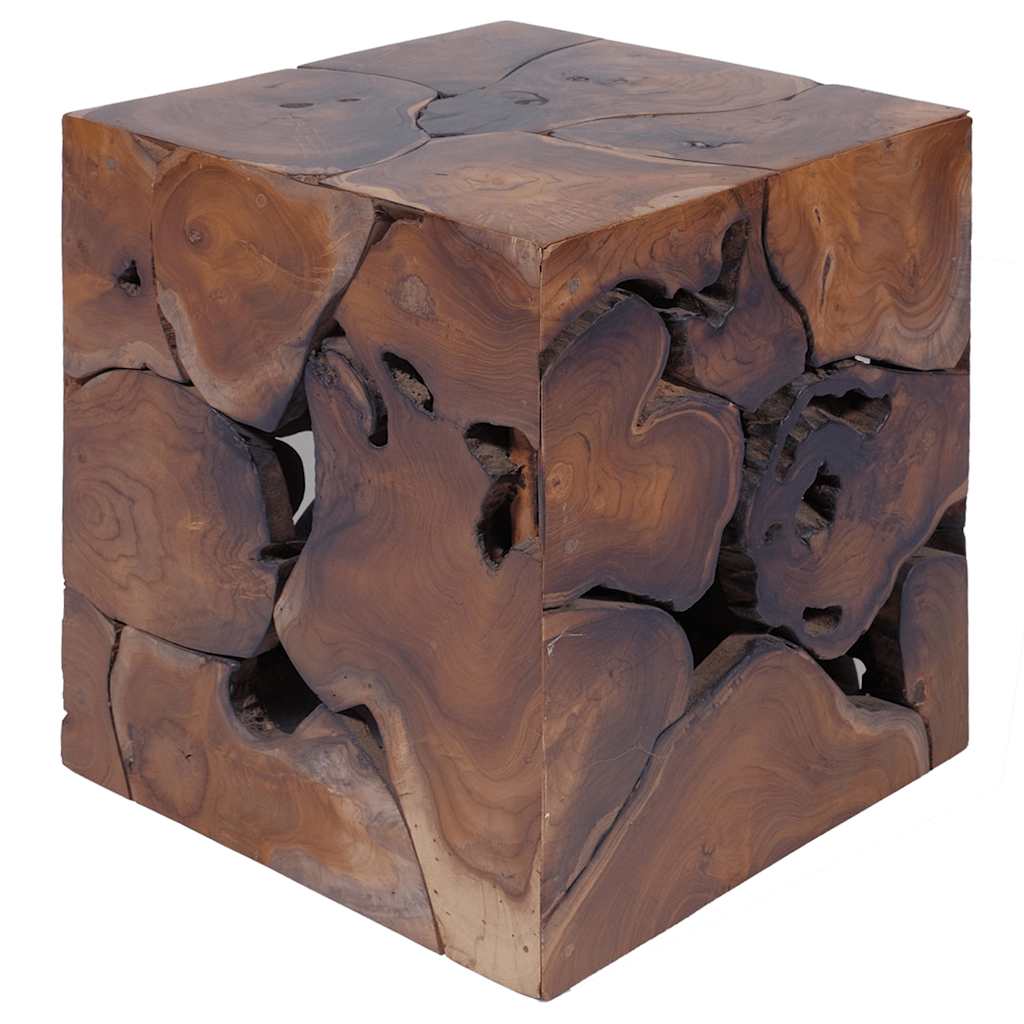 Σκαμπό 2 τεμ. Καφέ 40x40x45 εκ. από Μασίφ Ξύλο Teak - PAKOBAZAAR
