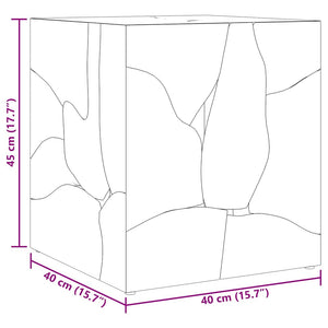 Σκαμπό 2 τεμ. Καφέ 40x40x45 εκ. από Μασίφ Ξύλο Teak - PAKOBAZAAR