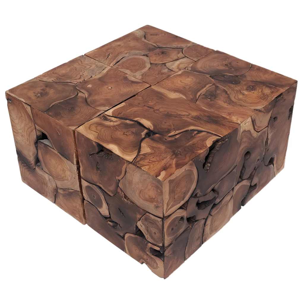 Σκαμπό 4 τεμ. Καφέ 40x40x45 εκ. από Μασίφ Ξύλο Teak - PAKOBAZAAR