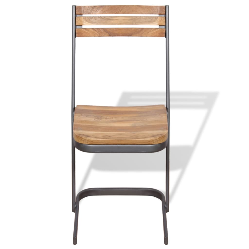 Καρέκλες Τραπεζαρίας 4 τεμ. από Μασίφ Ξύλο Teak - PAKOBAZAAR