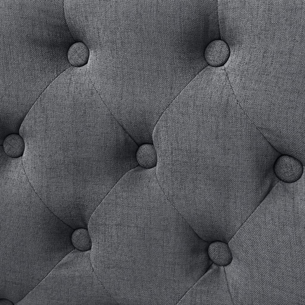 Καρέκλες Τραπεζαρίας 4 τεμ. Σκούρο Γκρι Υφασμάτινες - PAKOBAZAAR