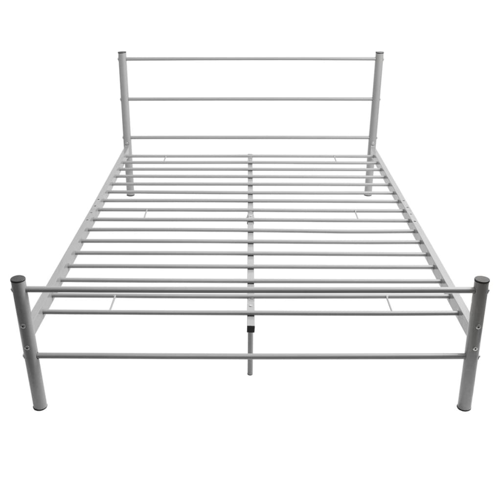 Κρεβάτι Γκρι 140 x 200 εκ. Μεταλλικό με Στρώμα - Pakobazaar