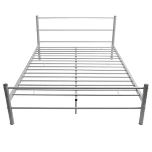 Κρεβάτι Γκρι 140 x 200 εκ. Μεταλλικό με Στρώμα - Pakobazaar