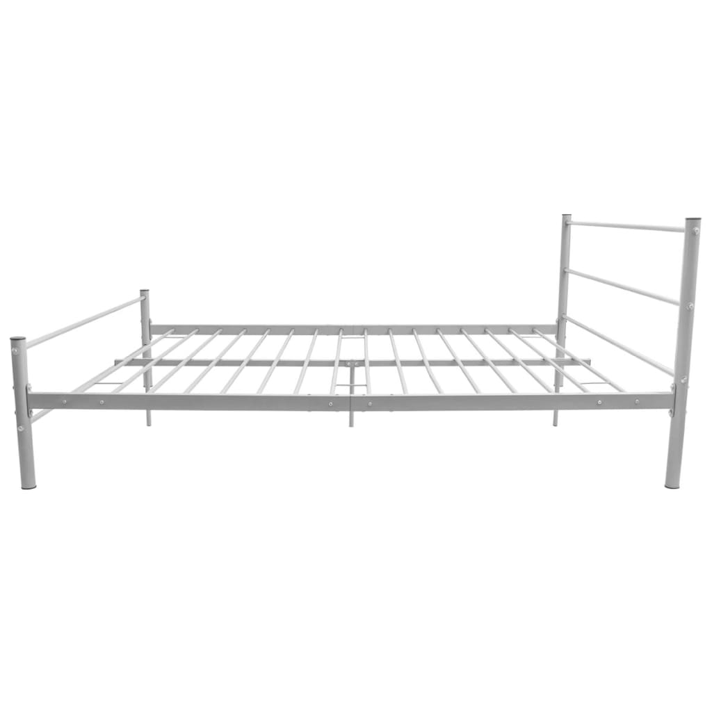 Κρεβάτι Γκρι 140 x 200 εκ. Μεταλλικό με Στρώμα - Pakobazaar