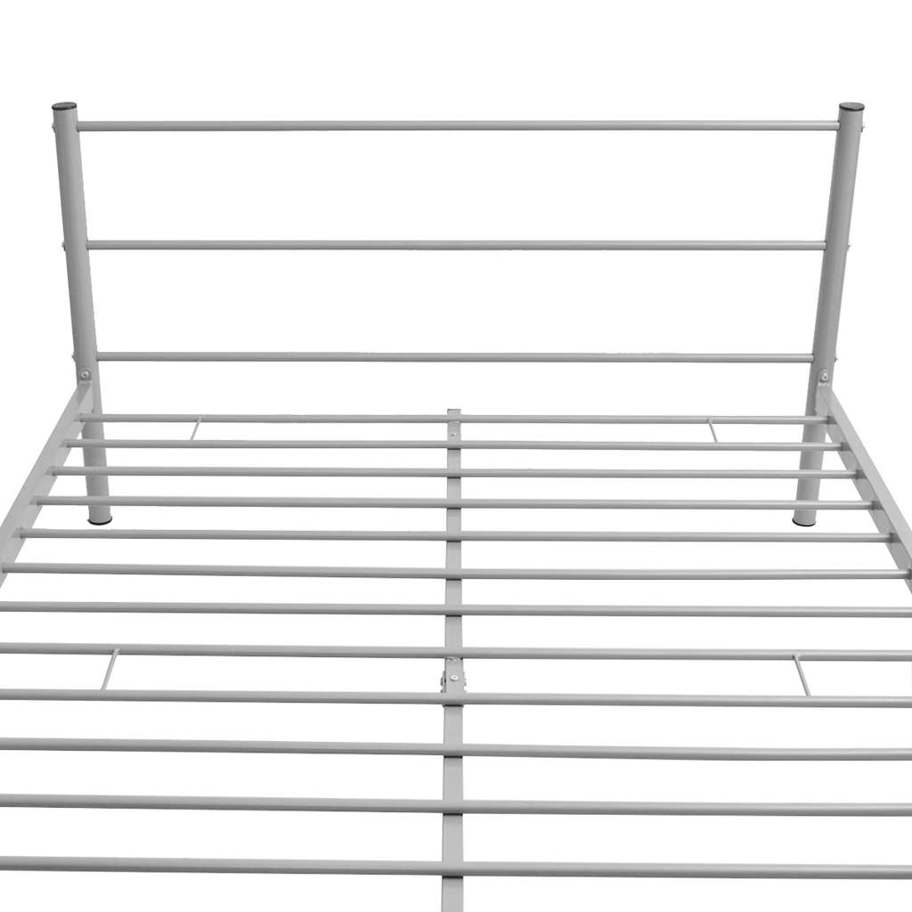 Κρεβάτι Γκρι 140 x 200 εκ. Μεταλλικό με Στρώμα - Pakobazaar