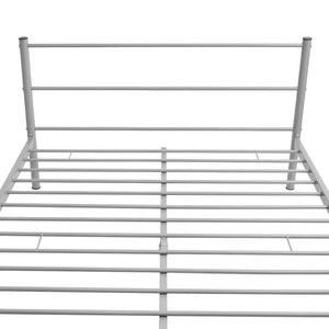 Κρεβάτι Γκρι 140 x 200 εκ. Μεταλλικό με Στρώμα - Pakobazaar