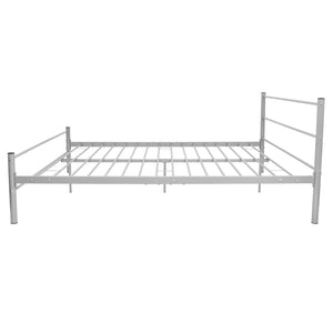 Κρεβάτι Γκρι 160 x 200 εκ. Μεταλλικό με Στρώμα