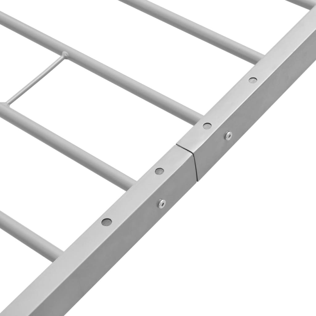 Κρεβάτι Γκρι 160 x 200 εκ. Μεταλλικό με Στρώμα