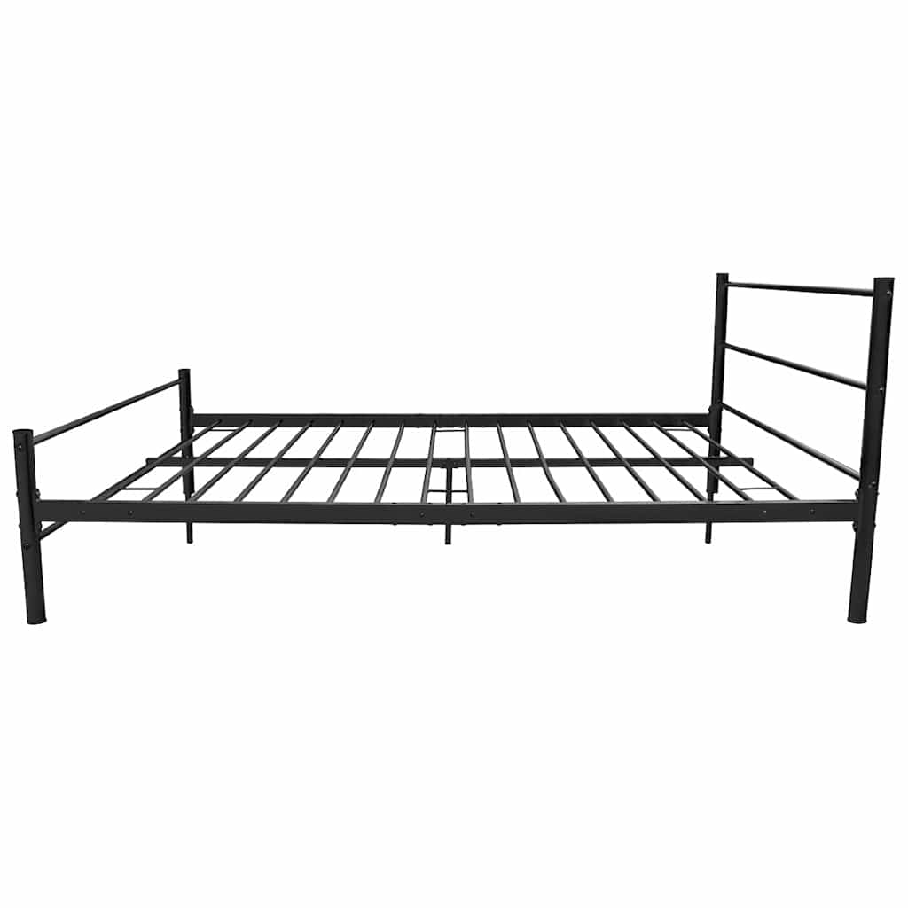 Κρεβάτι Μαύρο 140 x 200 εκ. Μεταλλικό με Στρώμα - Pakobazaar