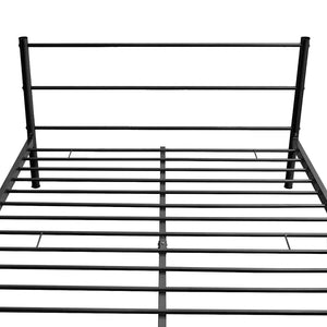 Κρεβάτι Μαύρο 140 x 200 εκ. Μεταλλικό με Στρώμα - Pakobazaar