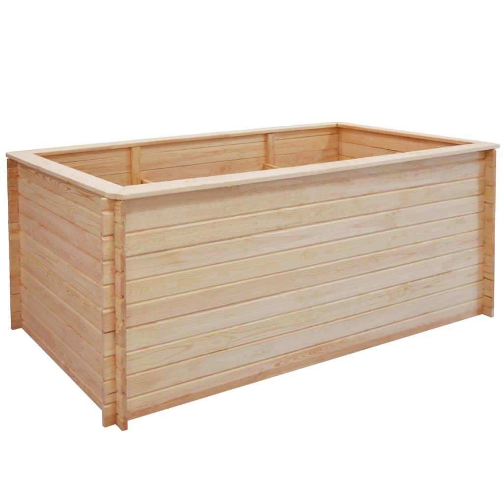 Ζαρντινιέρα Υπερυψωμένη 200x100x80 εκ/19 χιλ. Εμποτ.Ξύλο Πεύκου - Pakobazaar