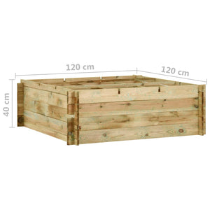 Μποστάνι Λαχανόκηπου 120 x 120 x 40 εκ. Εμποτισμένο Ξύλο Πεύκου