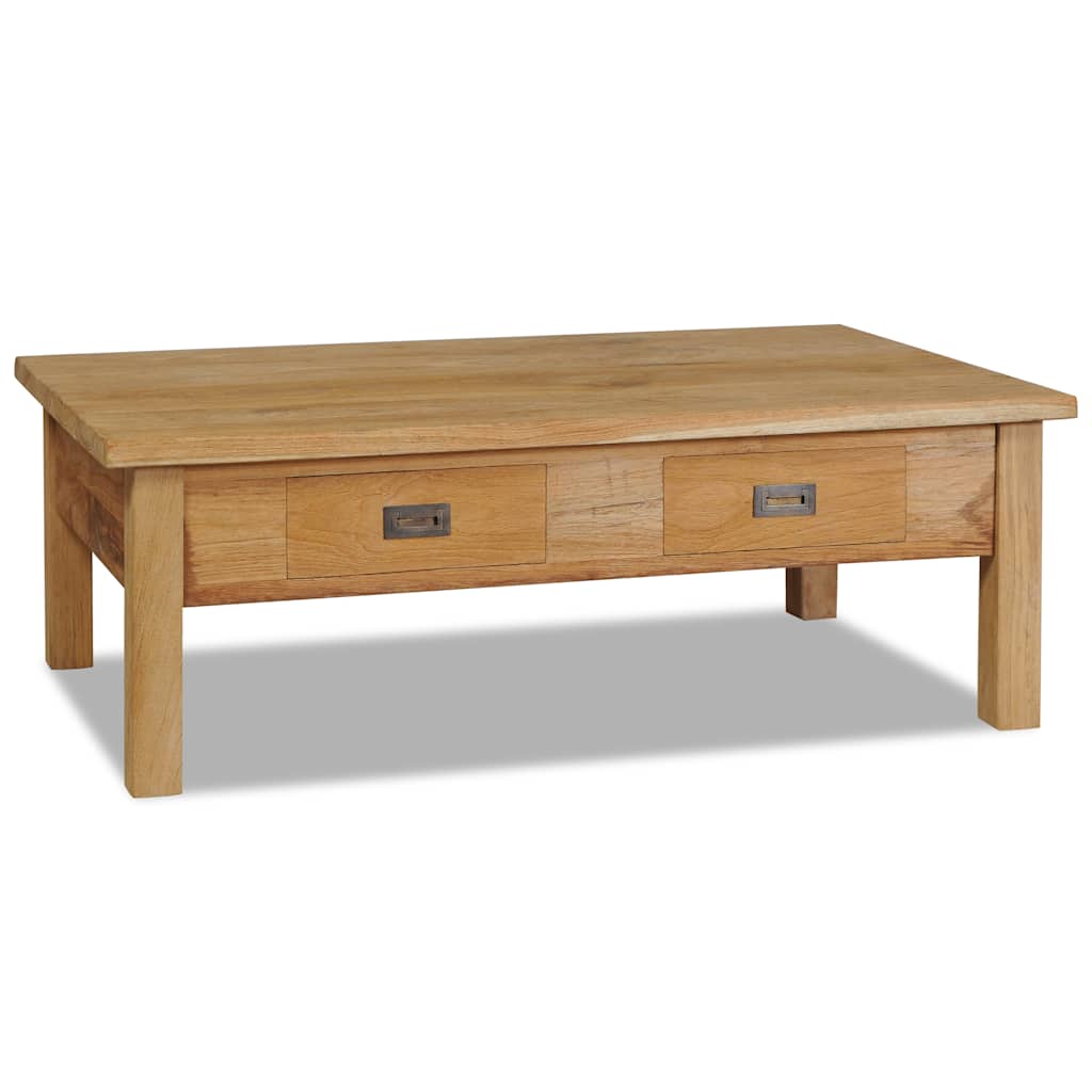 Τραπέζι Σαλονιού 110 x 60 x 35 εκ. από Μασίφ Ξύλο Teak - Pakobazaar