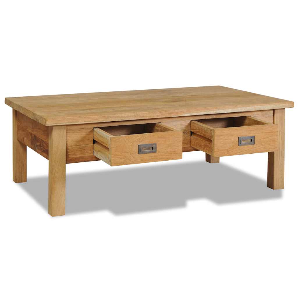 Τραπέζι Σαλονιού 110 x 60 x 35 εκ. από Μασίφ Ξύλο Teak - Pakobazaar