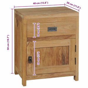 Κομοδίνο 40 x 30 x 50 εκ. από Μασίφ Ξύλο Teak