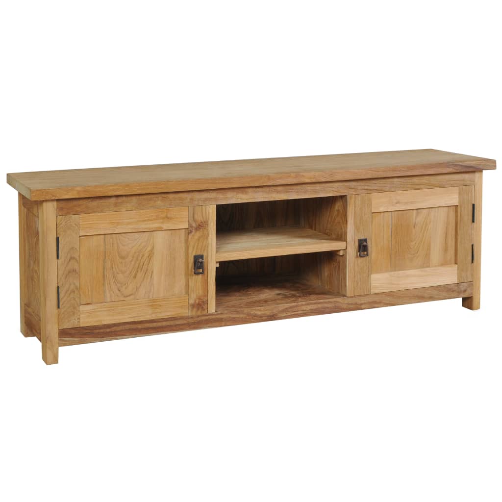 Έπιπλο Τηλεόρασης 120x30x40 εκ Μασίφ Ξύλο Teak - PAKOBAZAAR