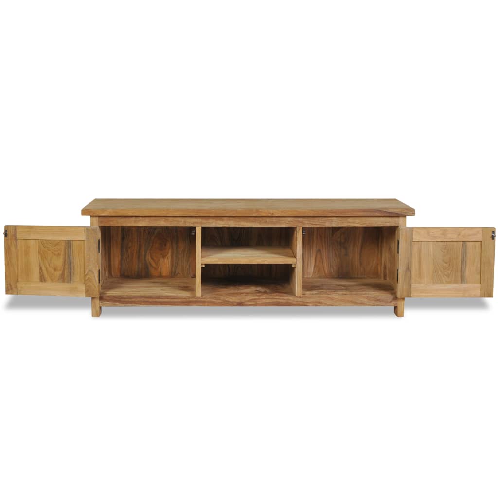 Έπιπλο Τηλεόρασης 120x30x40 εκ Μασίφ Ξύλο Teak - PAKOBAZAAR
